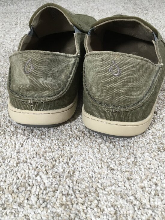 Olukai Nohea Lole Slip On Shoes Mens Size 11 M Tan Brown Canvas Drop In Heel main image 5
